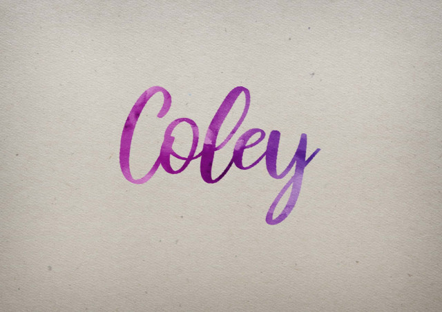 Free photo of Coley Watercolor Name DP