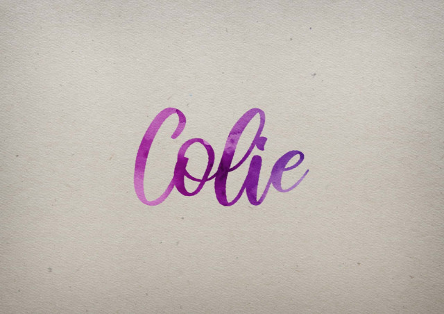 Free photo of Colie Watercolor Name DP