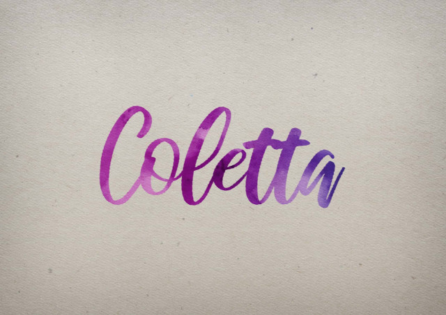 Free photo of Coletta Watercolor Name DP