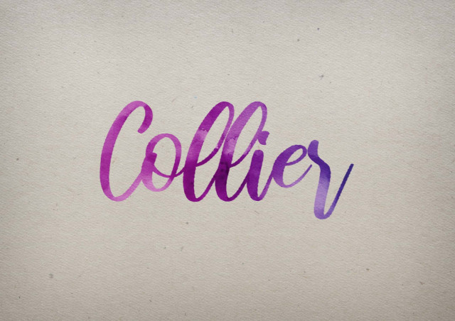 Free photo of Collier Watercolor Name DP