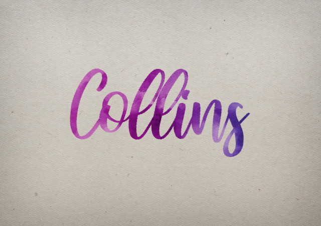 Free photo of Collins Watercolor Name DP