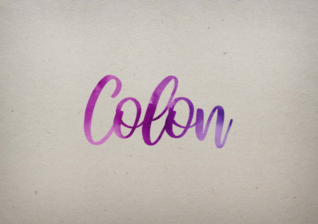 Free photo of Colon Watercolor Name DP