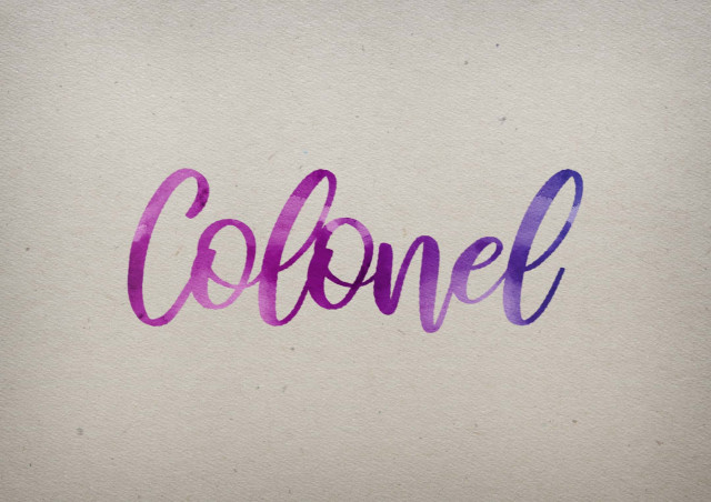 Free photo of Colonel Watercolor Name DP