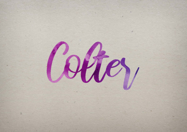 Free photo of Colter Watercolor Name DP