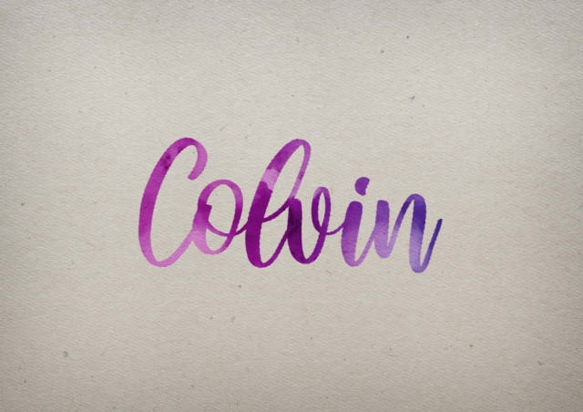 Free photo of Colvin Watercolor Name DP