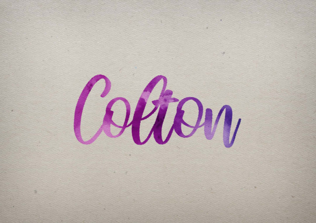 Free photo of Colton Watercolor Name DP