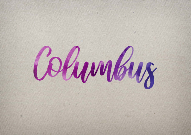 Free photo of Columbus Watercolor Name DP