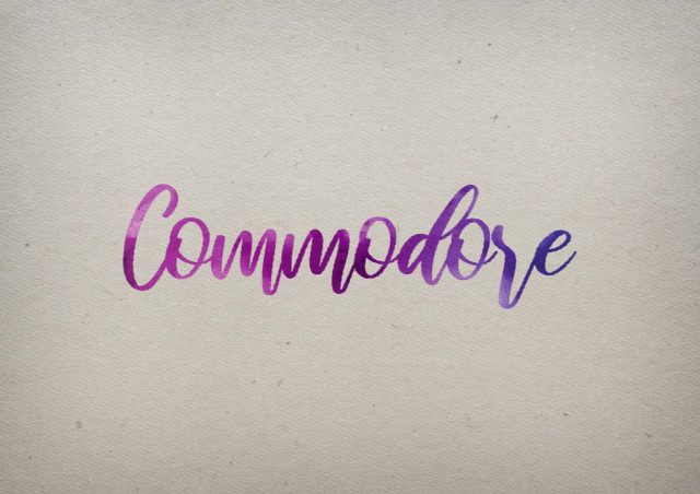 Free photo of Commodore Watercolor Name DP