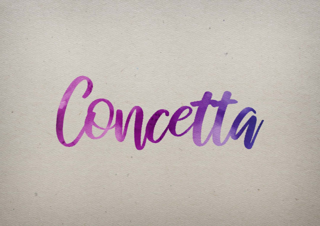 Free photo of Concetta Watercolor Name DP