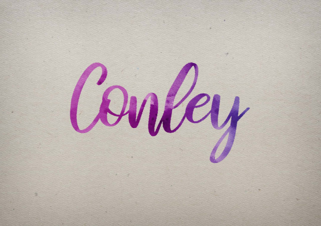 Free photo of Conley Watercolor Name DP