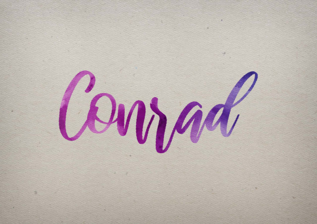 Free photo of Conrad Watercolor Name DP