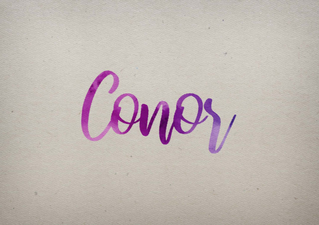 Free photo of Conor Watercolor Name DP