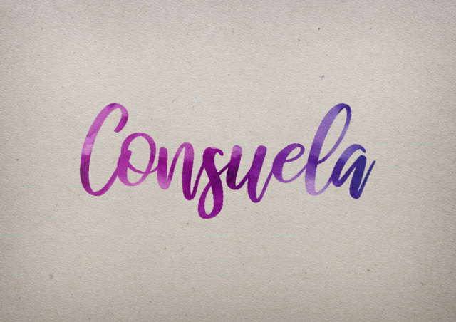 Free photo of Consuela Watercolor Name DP