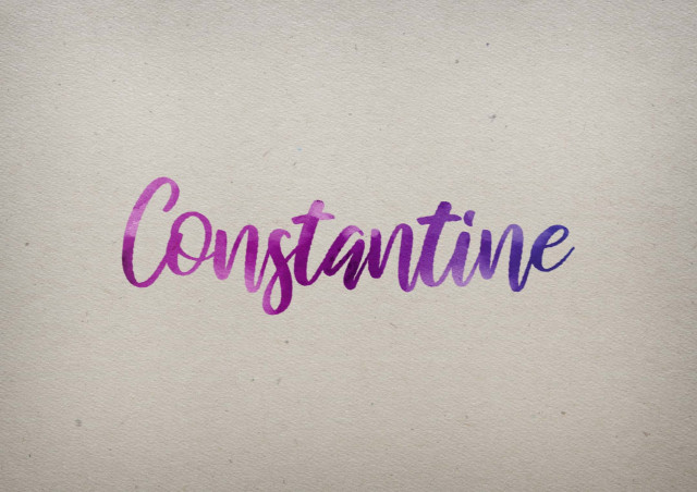 Free photo of Constantine Watercolor Name DP