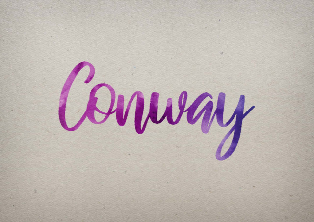 Free photo of Conway Watercolor Name DP