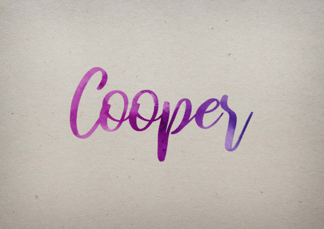 Free photo of Cooper Watercolor Name DP