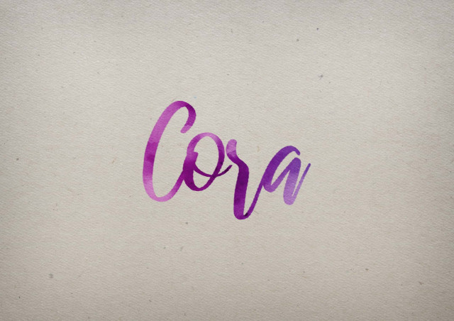 Free photo of Cora Watercolor Name DP