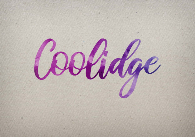 Free photo of Coolidge Watercolor Name DP