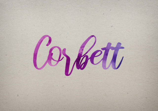 Free photo of Corbett Watercolor Name DP