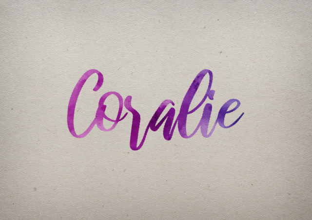 Free photo of Coralie Watercolor Name DP
