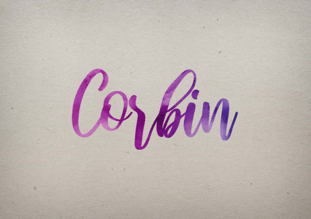 Free photo of Corbin Watercolor Name DP