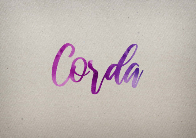 Free photo of Corda Watercolor Name DP