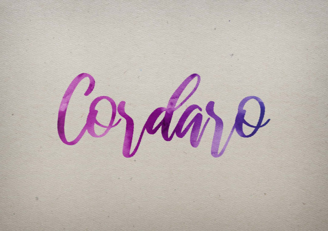 Free photo of Cordaro Watercolor Name DP