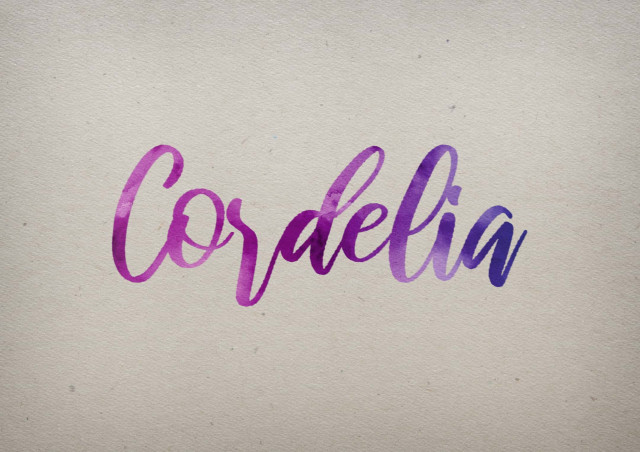Free photo of Cordelia Watercolor Name DP