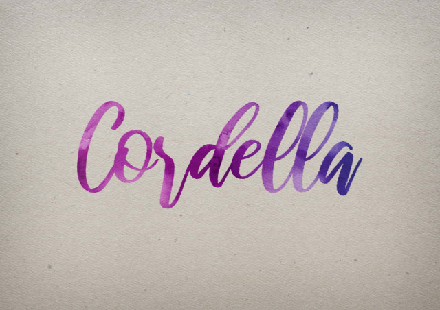 Free photo of Cordella Watercolor Name DP