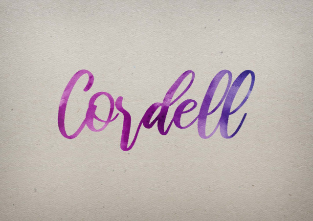 Free photo of Cordell Watercolor Name DP