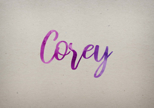 Free photo of Corey Watercolor Name DP
