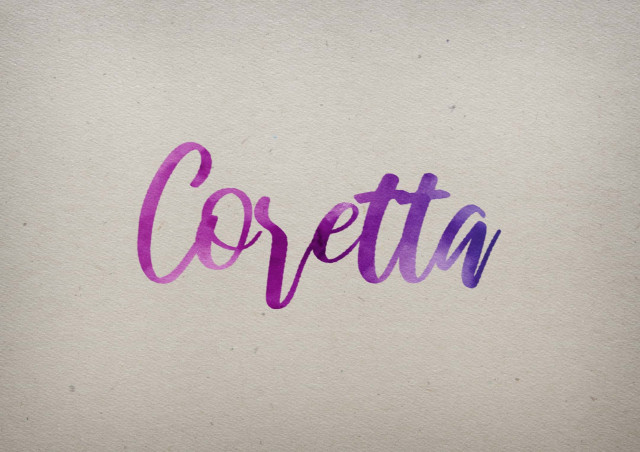 Free photo of Coretta Watercolor Name DP