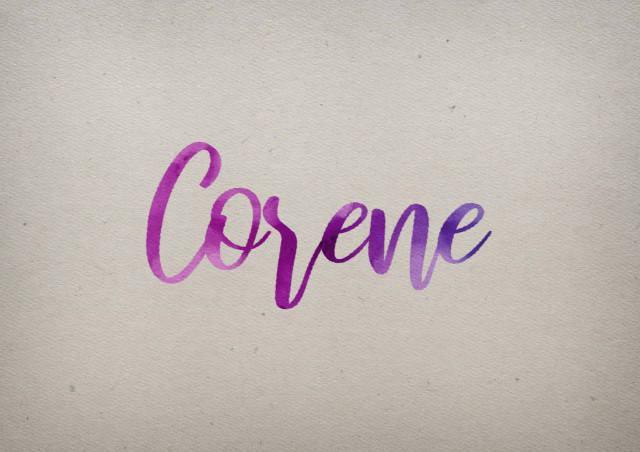 Free photo of Corene Watercolor Name DP