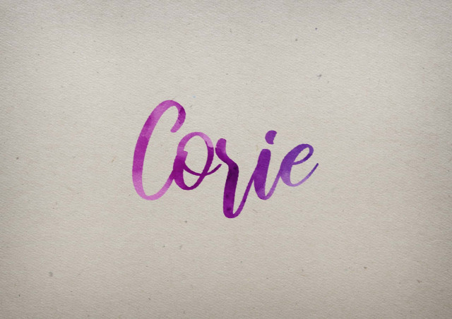 Free photo of Corie Watercolor Name DP