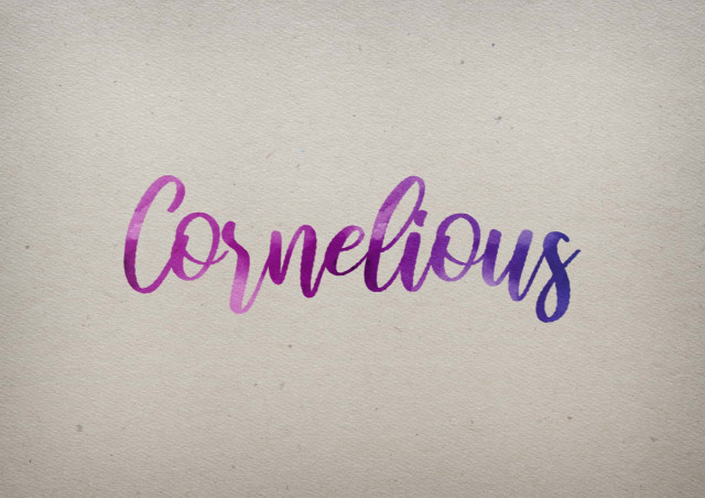 Free photo of Cornelious Watercolor Name DP