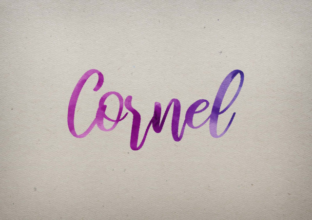 Free photo of Cornel Watercolor Name DP