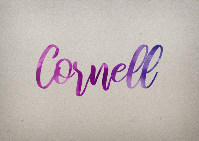 Free photo of Cornell Watercolor Name DP