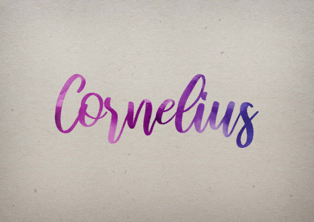 Free photo of Cornelius Watercolor Name DP