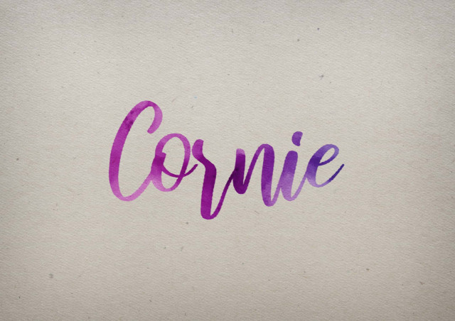 Free photo of Cornie Watercolor Name DP