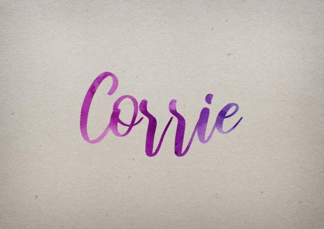 Free photo of Corrie Watercolor Name DP