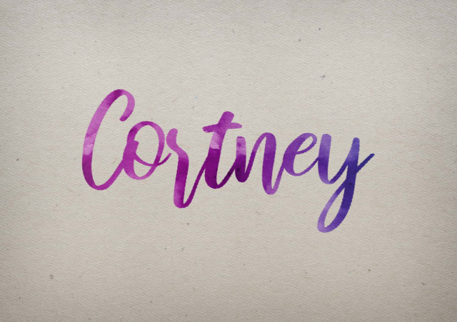 Free photo of Cortney Watercolor Name DP