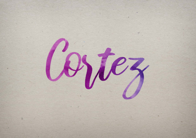 Free photo of Cortez Watercolor Name DP