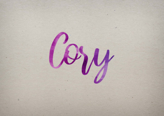 Free photo of Cory Watercolor Name DP