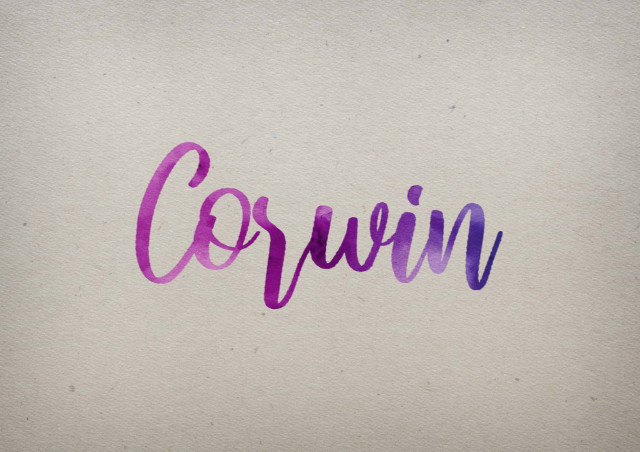 Free photo of Corwin Watercolor Name DP