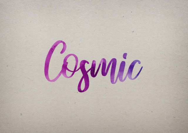 Free photo of Cosmic Watercolor Name DP