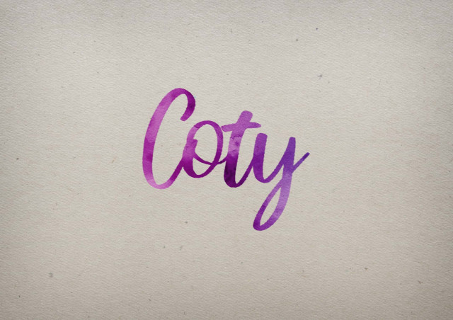Free photo of Coty Watercolor Name DP
