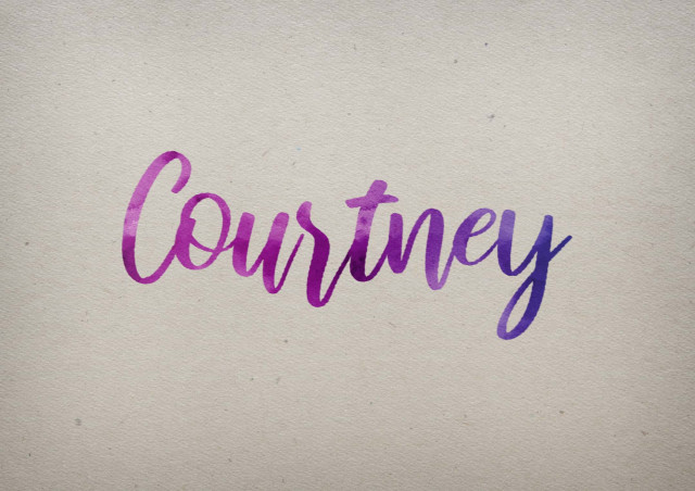 Free photo of Courtney Watercolor Name DP