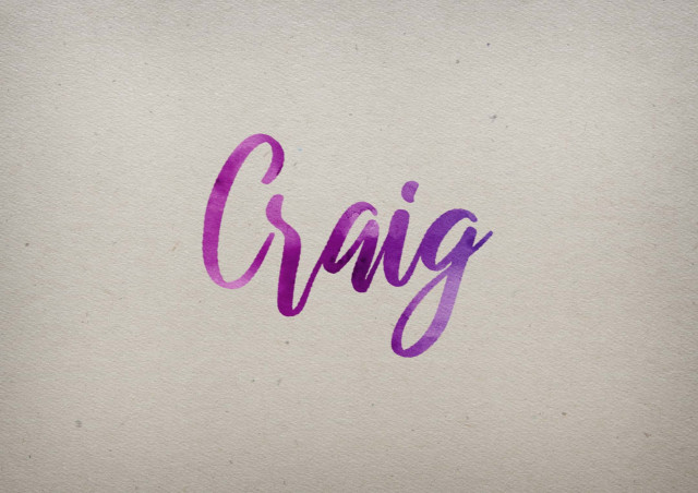 Free photo of Craig Watercolor Name DP