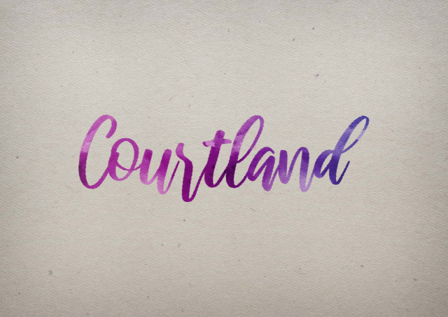 Free photo of Courtland Watercolor Name DP