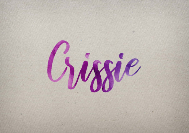 Free photo of Crissie Watercolor Name DP